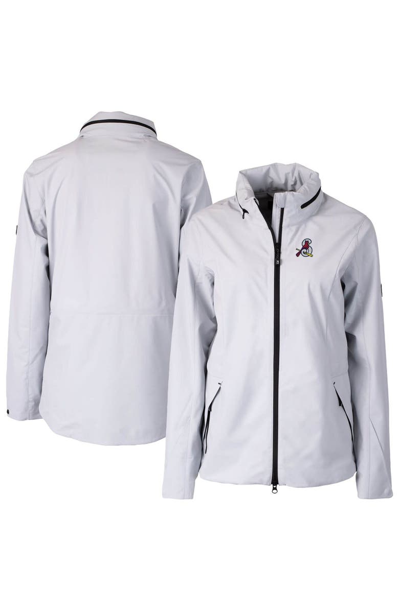 Cutter & Buck Women's Cutter & Buck  Gray Springfield Cardinals WeatherTec Vapor Water Repellent Stretch Full-Zip Rain Jacket, Main, color, Gray