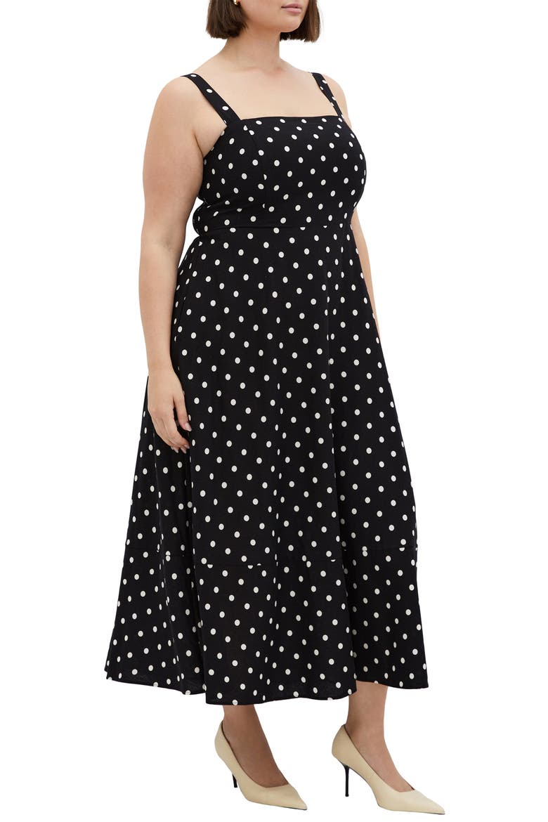 Collins Maxi Sundress, Alternate, color, BLACK SPOT