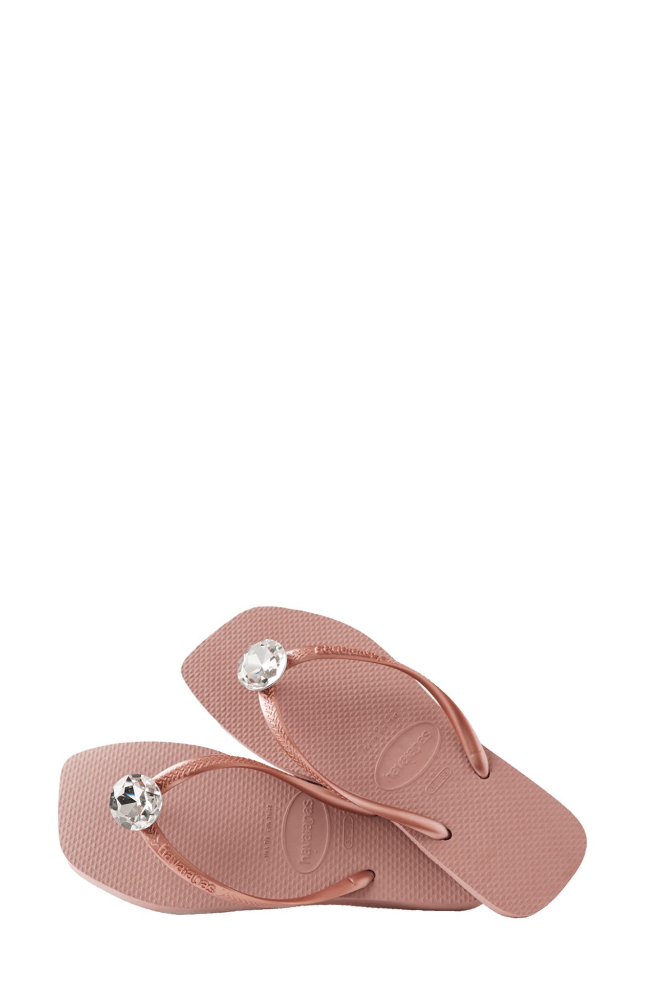 Slim Square Toe Flip Flop, Alternate, color, CROCUS ROSE