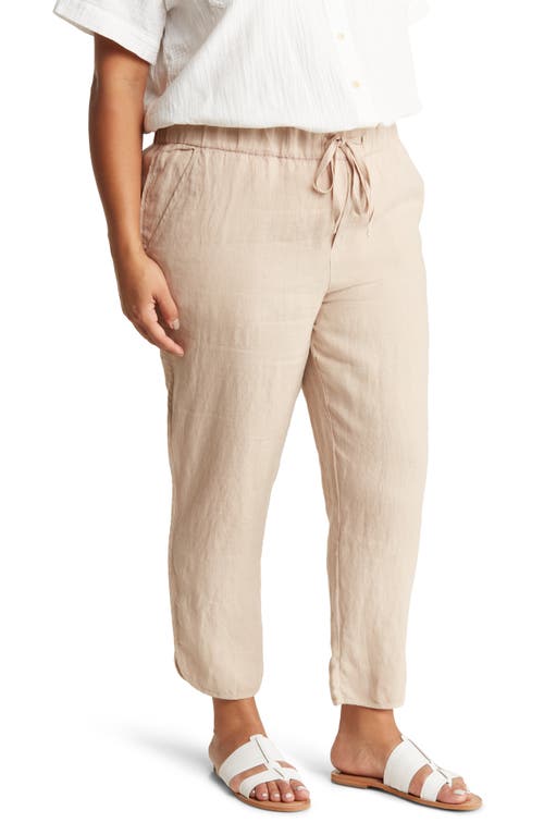 Caslon Tulip Hem Linen Pants In Multi
