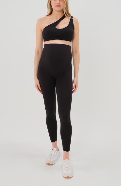 Women's Athletic Maternity Legging with Supportive Belly Band