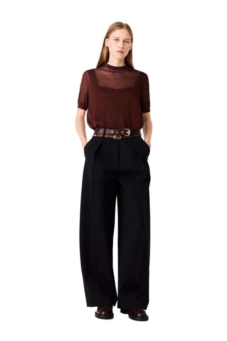 Balloon suit trousers, Main, color, Black