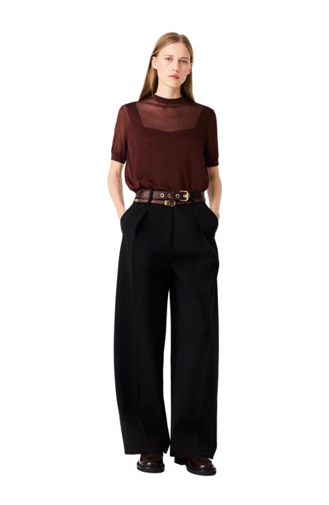 Balloon suit trousers