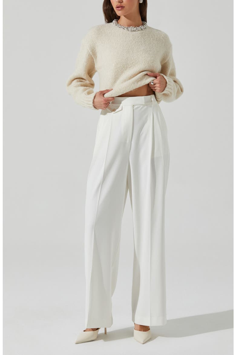 Bryony High Waist Wide Leg Pants, Alternate, color, OFF WHITE