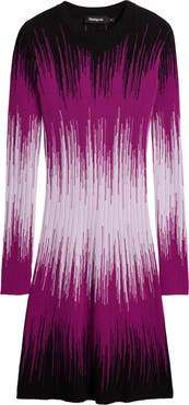 Desigual Ombré Long-Sleeve Rib Dress