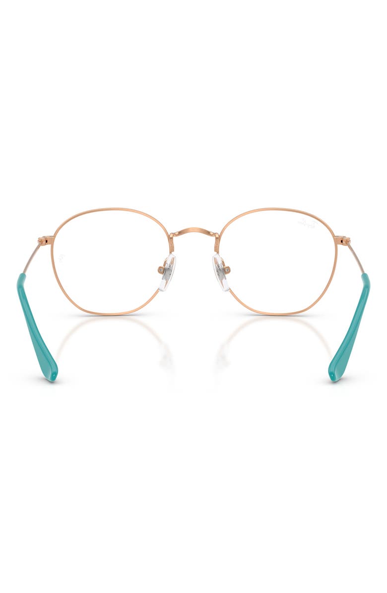 Ray-Ban Kids' 48mm Irregular Optical Glasses, Alternate, color, Rose Gold