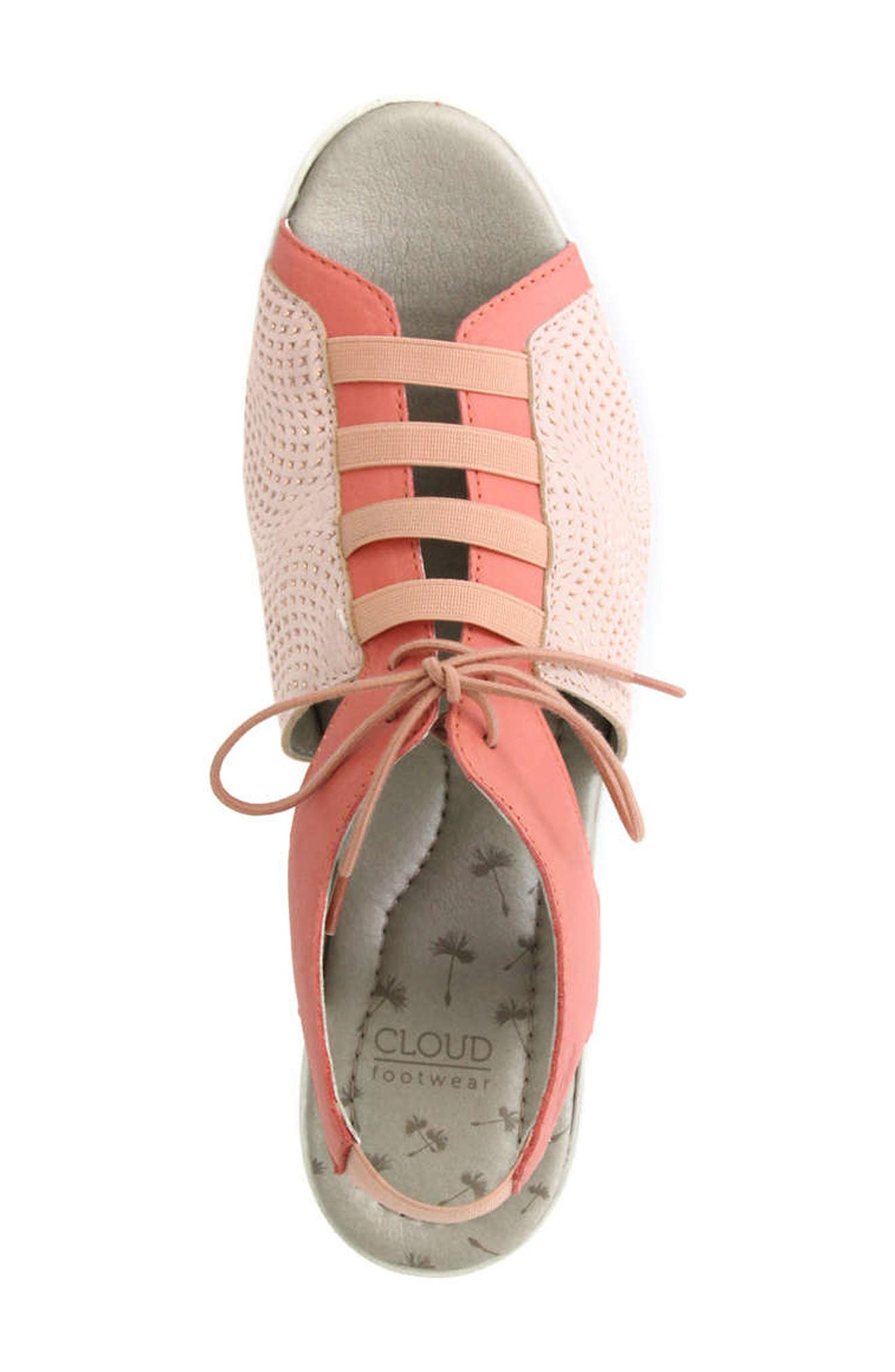 Hattie Lace-Up Sandal, Alternate, color, HYPNOTIC CANTALOUPE LEATHER