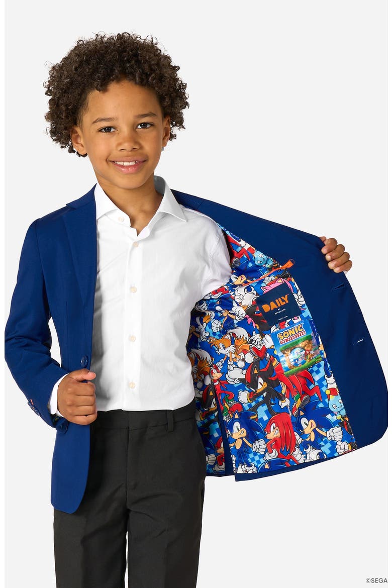 x Sonic the Hedgehog Kids' Daily Slim Fit Blue Sport Coat, Alternate, color, BLUE
