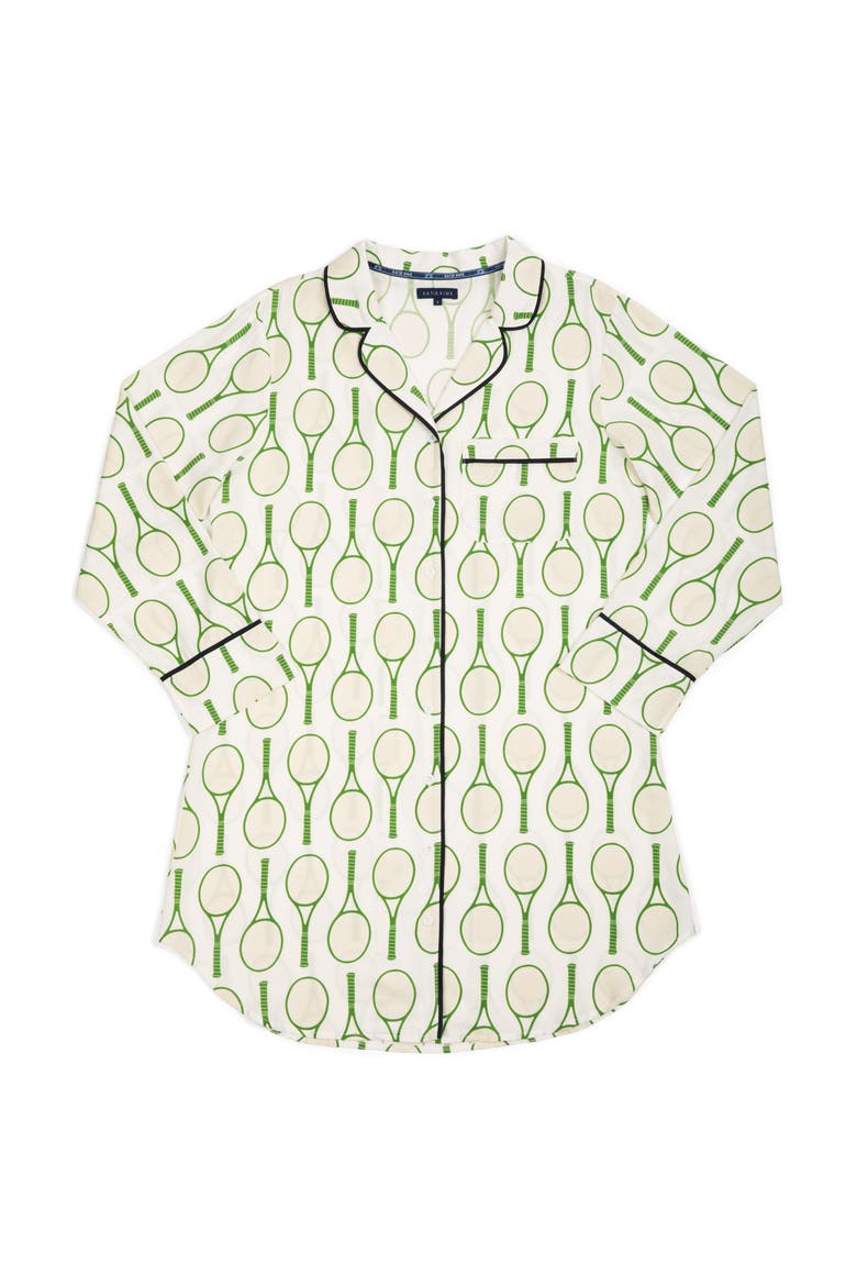 Tennis Time Sleep Shirt, Alternate, color, Green