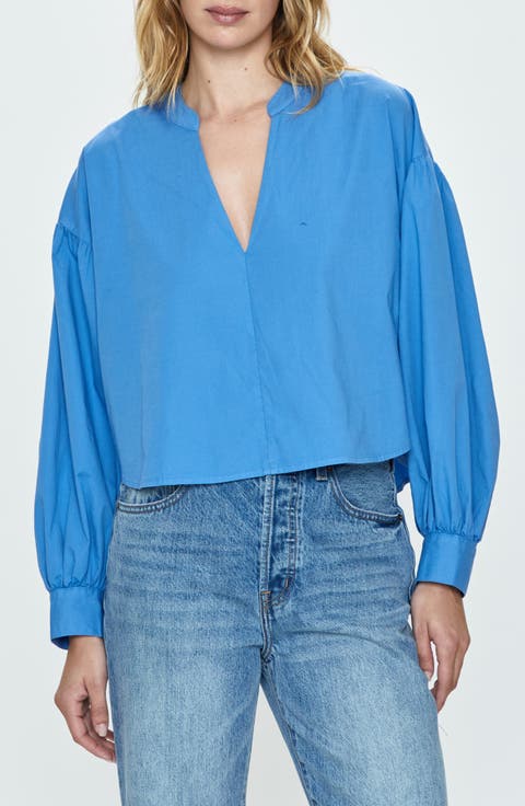 Lou Stretch Poplin Top