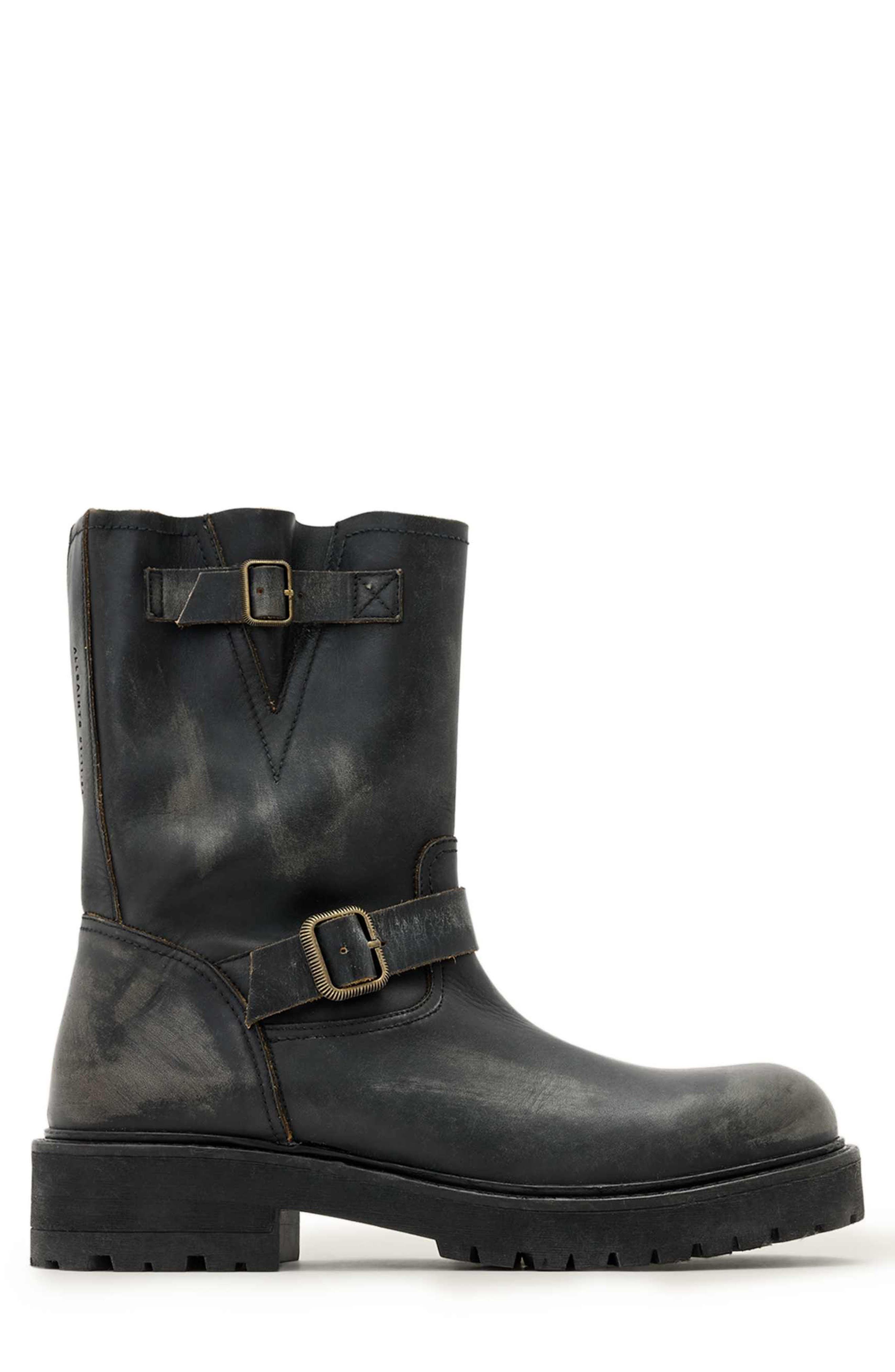 AllSaints Tait Engineer Boot, Alternate, color, Dark Brown