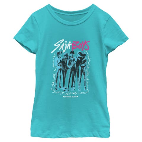 Girl's KPop Demon Hunters Saja Boys Portrait  Graphic T-Shirt