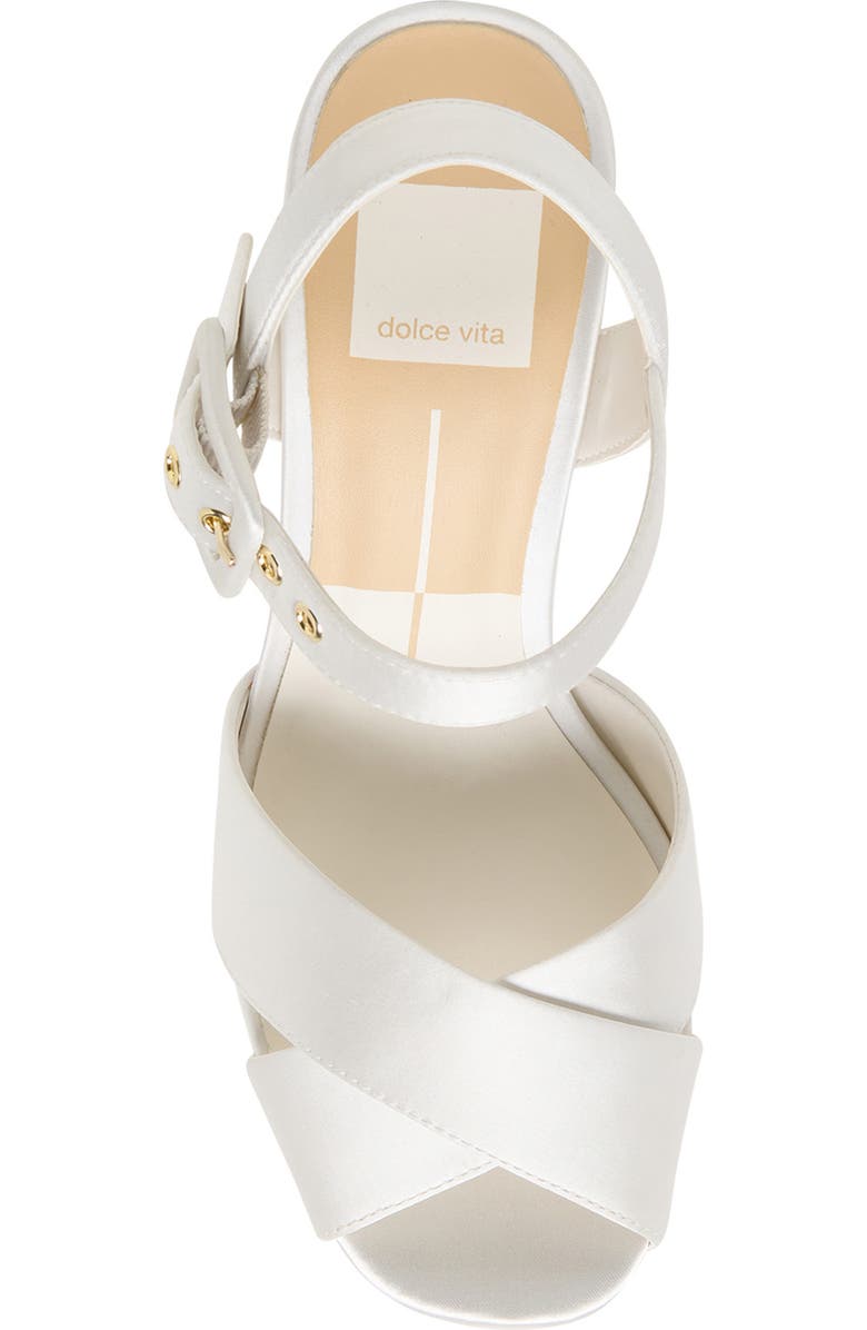Dolce Vita Ciara Platform Ankle Strap Sandal, Alternate, color, White Satin