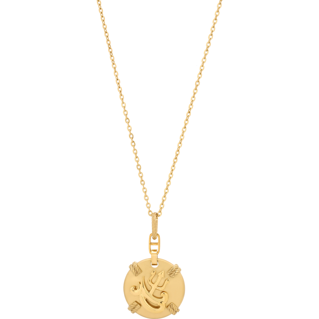 Charriol Zodiac Aquarius Necklace In Gold