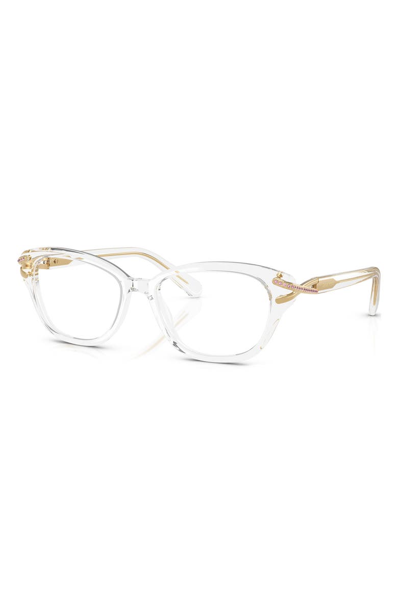 Swarovski 52mm Pillow Optical Glasses, Alternate, color, Crystal