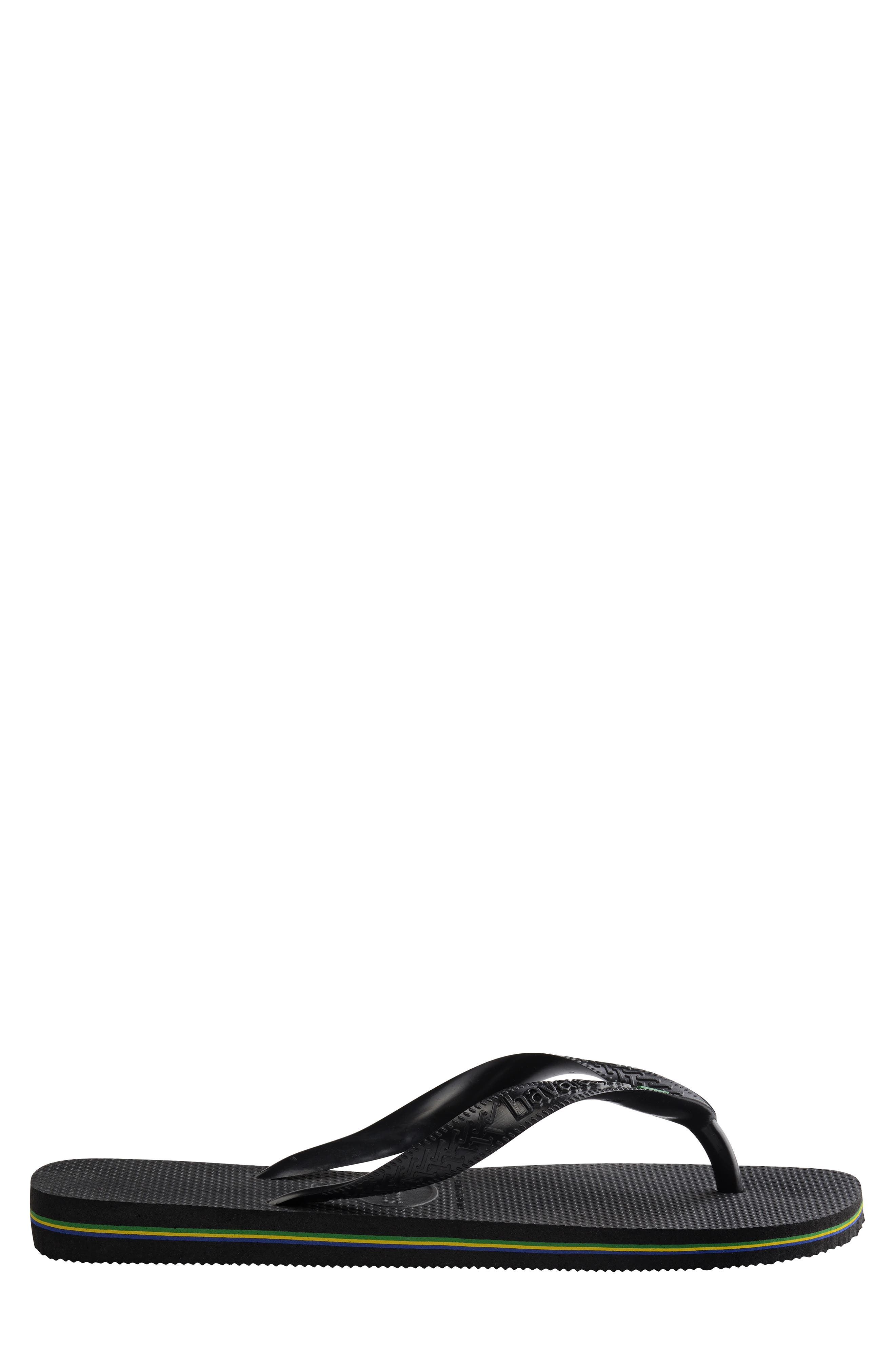Brazil Flip Flop, Alternate, color, BLACK