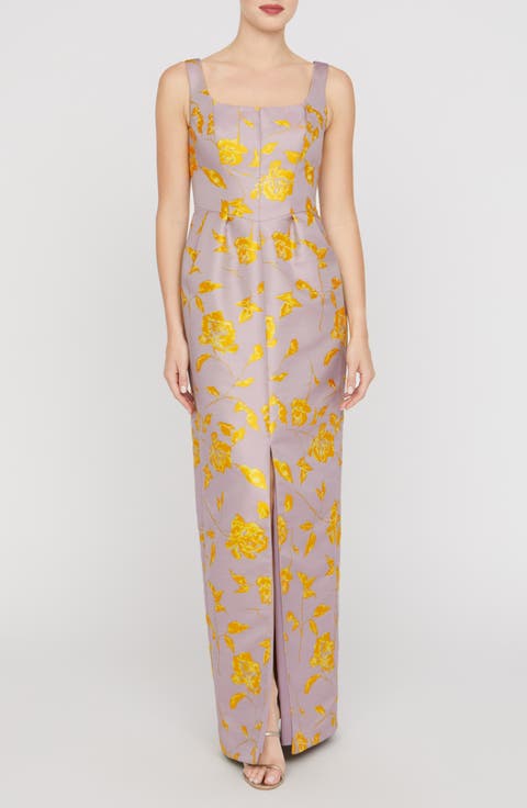 Indiana Floral Column Gown