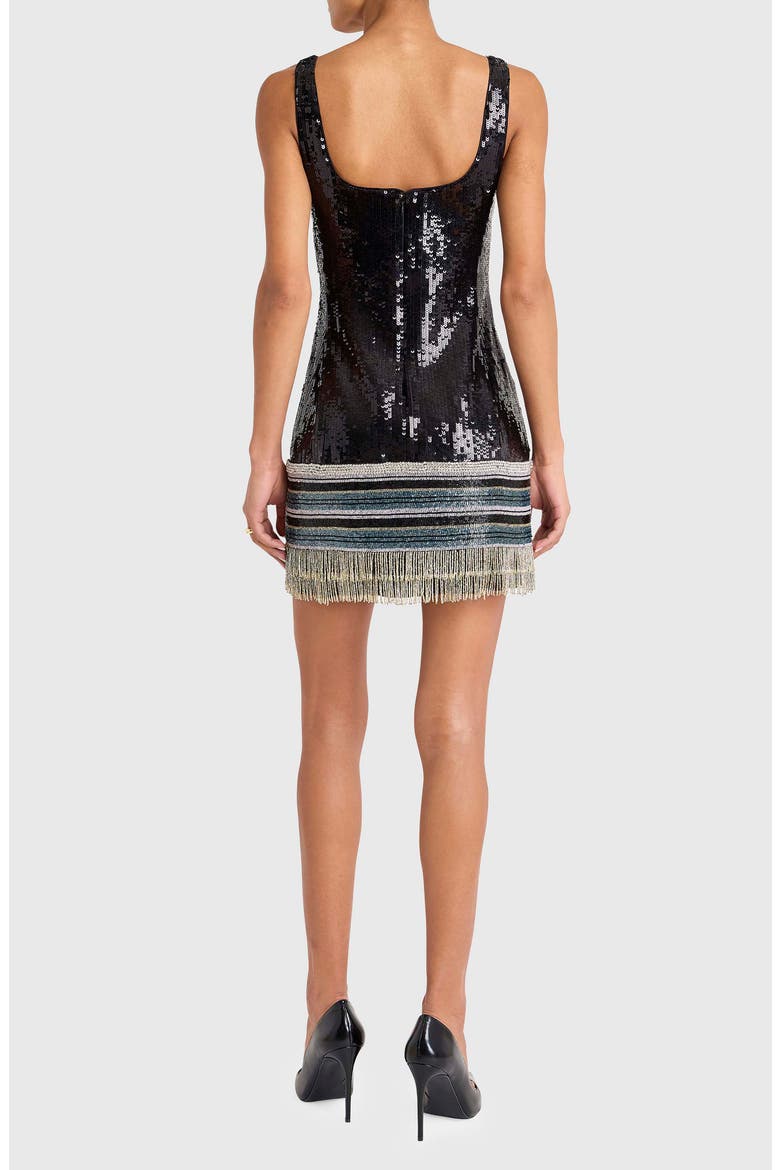 Augustine Sequin Minidress, Alternate, color, BLACK MULTI