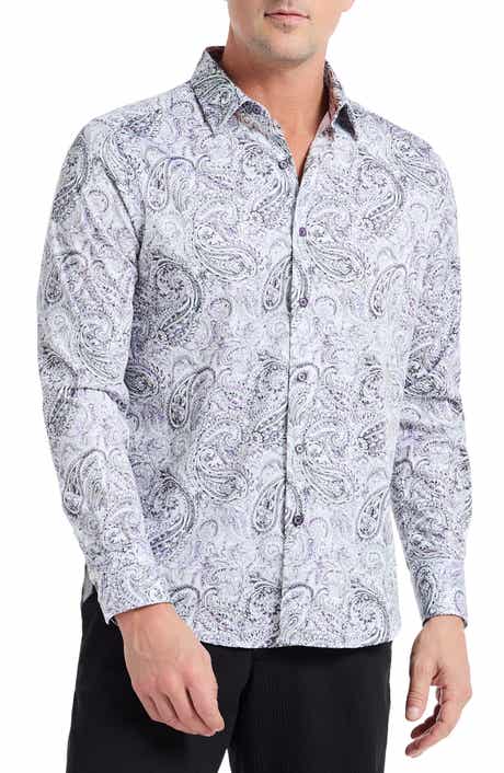Ibiza Paisley Stretch Button-Up Shirt