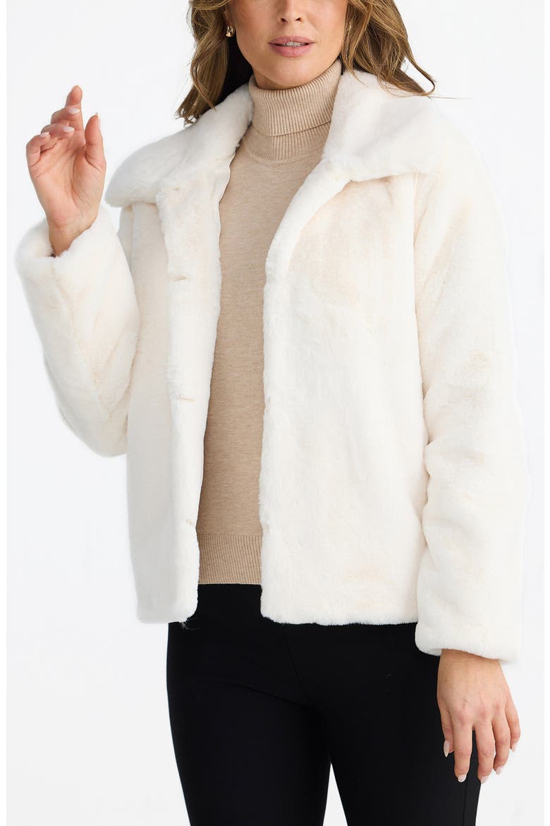 Steinway Faux Fur Jacket, Alternate, color, WINTER WHITE