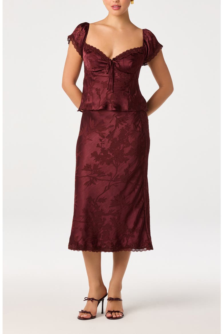 Windey Satin Midi Skirt, Alternate, color, MULBERRY