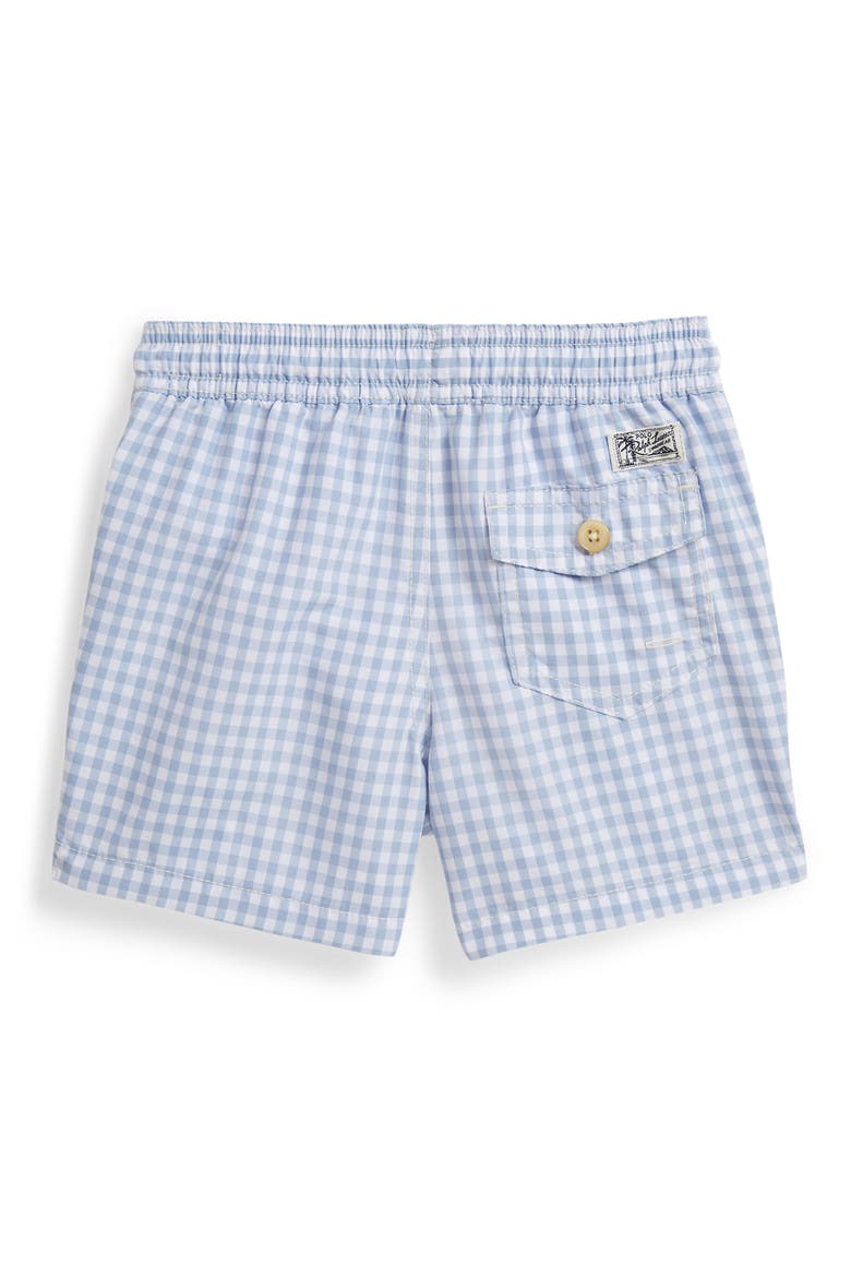 Kids' Traveler Gingham Check Swim Trunks (Men) | Nordstrom