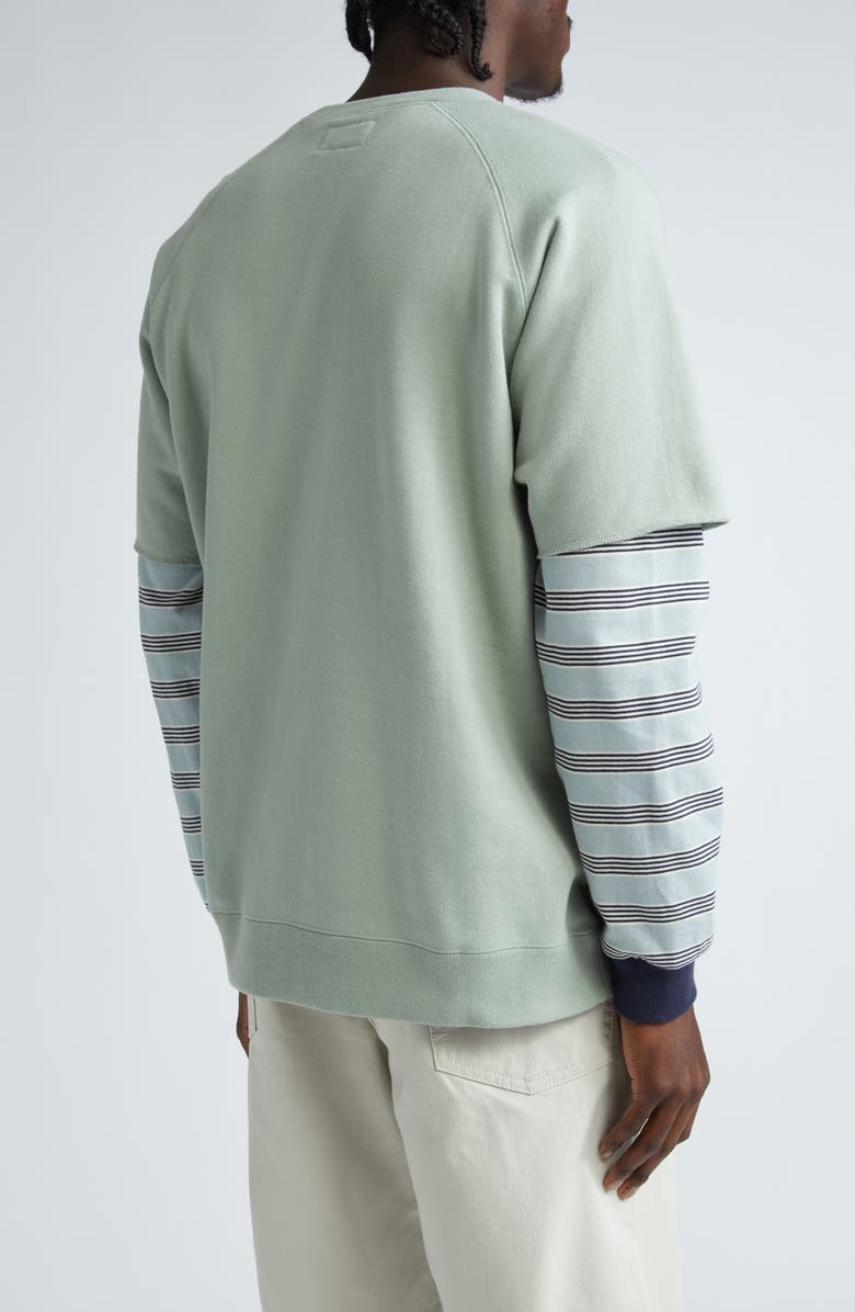 BEAMS Stripe Long Sleeve Cotton Pocket T-Shirt, Alternate, color, 