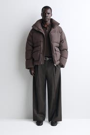 COS Mock-neck Nylon Down Puffer Jacket