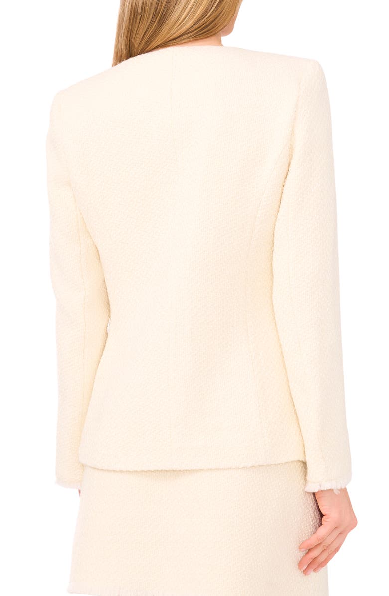 Ted Baker Tweed V-Neck Blazer, Alternate, color, Vanilla Ice