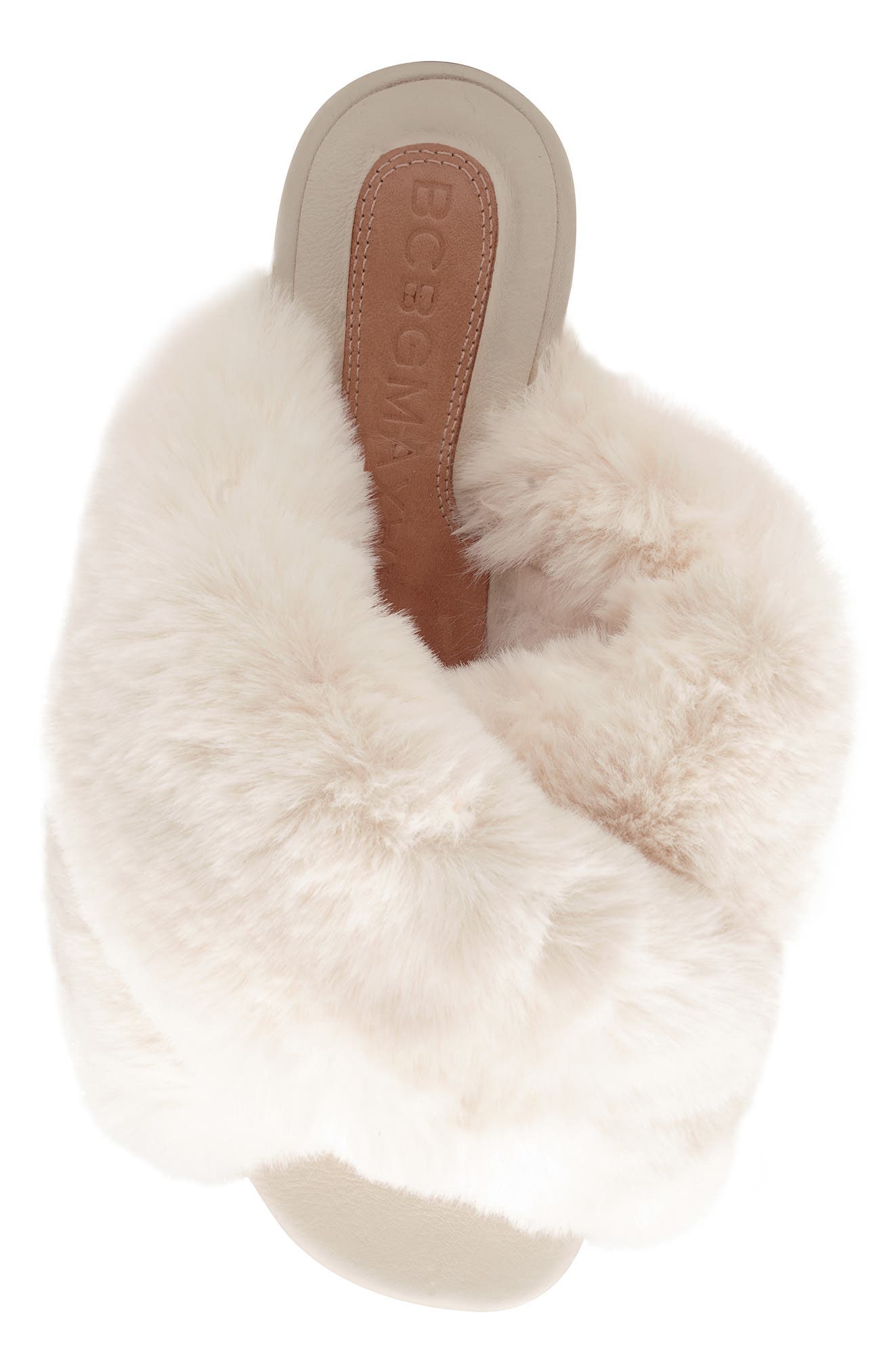 BCBGMAXAZRIA Thea Faux Fur Slipper, Alternate, color, 