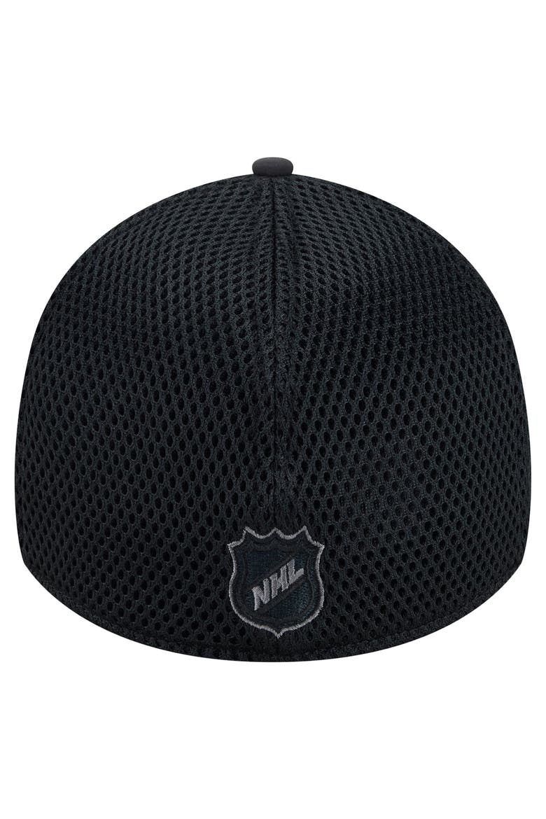 Men's New Era  Black Los Angeles Kings Blackout 39THIRTY Flex Fit Hat, Alternate, color, Black