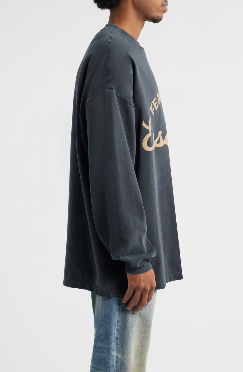 Fear of God Essentials Training '90s Long Sleeve Logo Graphic T-Shirt, Alternate, color, Faded Iron Grey