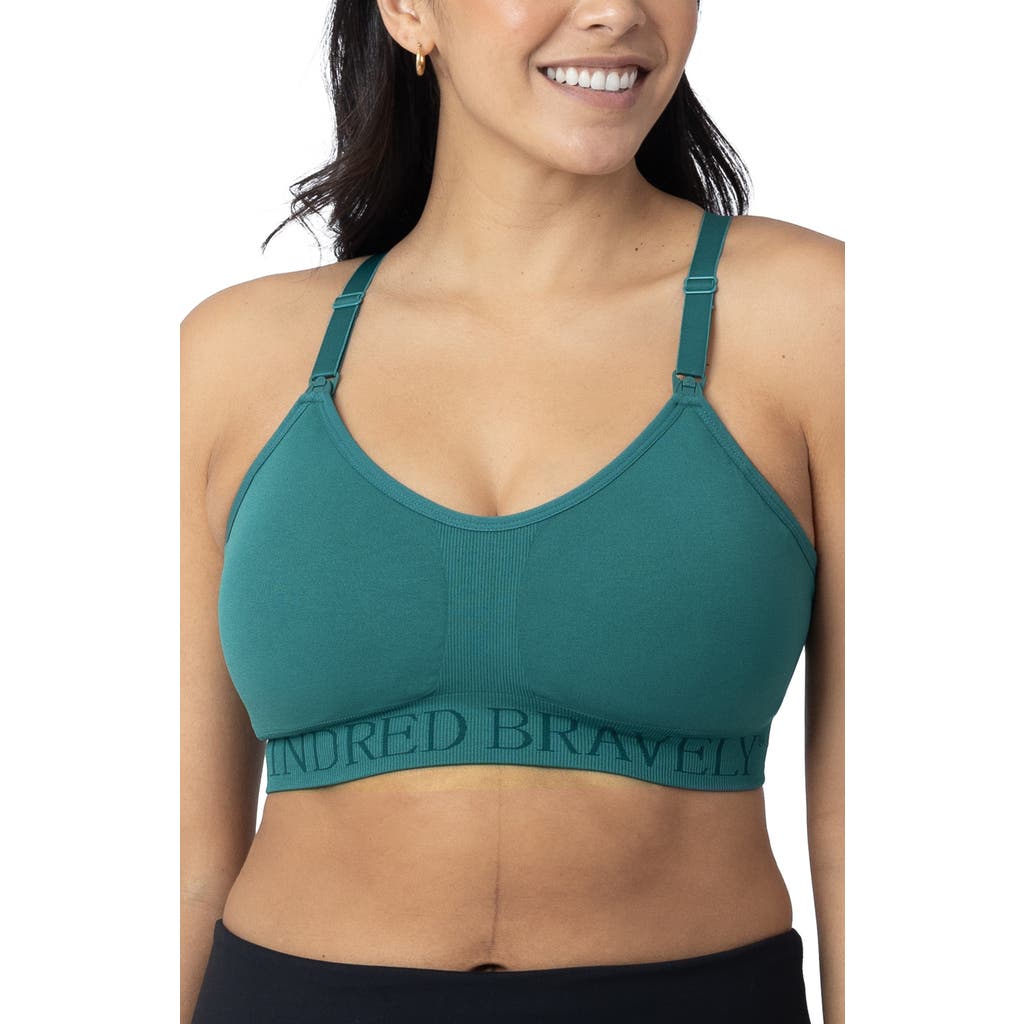 Kindred Bravely Women's Busty Sublime Hands-free Pumping & Nursing Sports Bra In Green