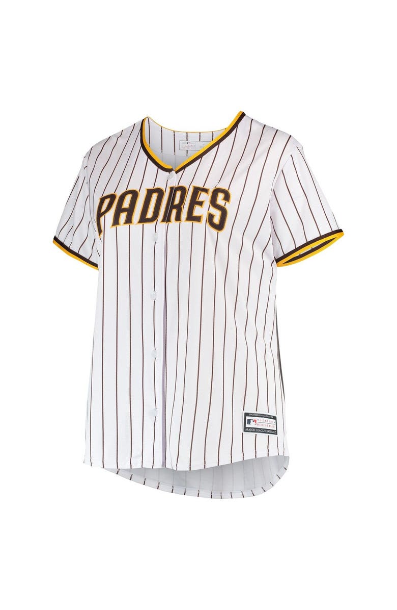 PROFILE Women's Fernando Tatis Jr. White/Brown San Diego Padres Plus Size Replica Player Jersey, Alternate, color, 