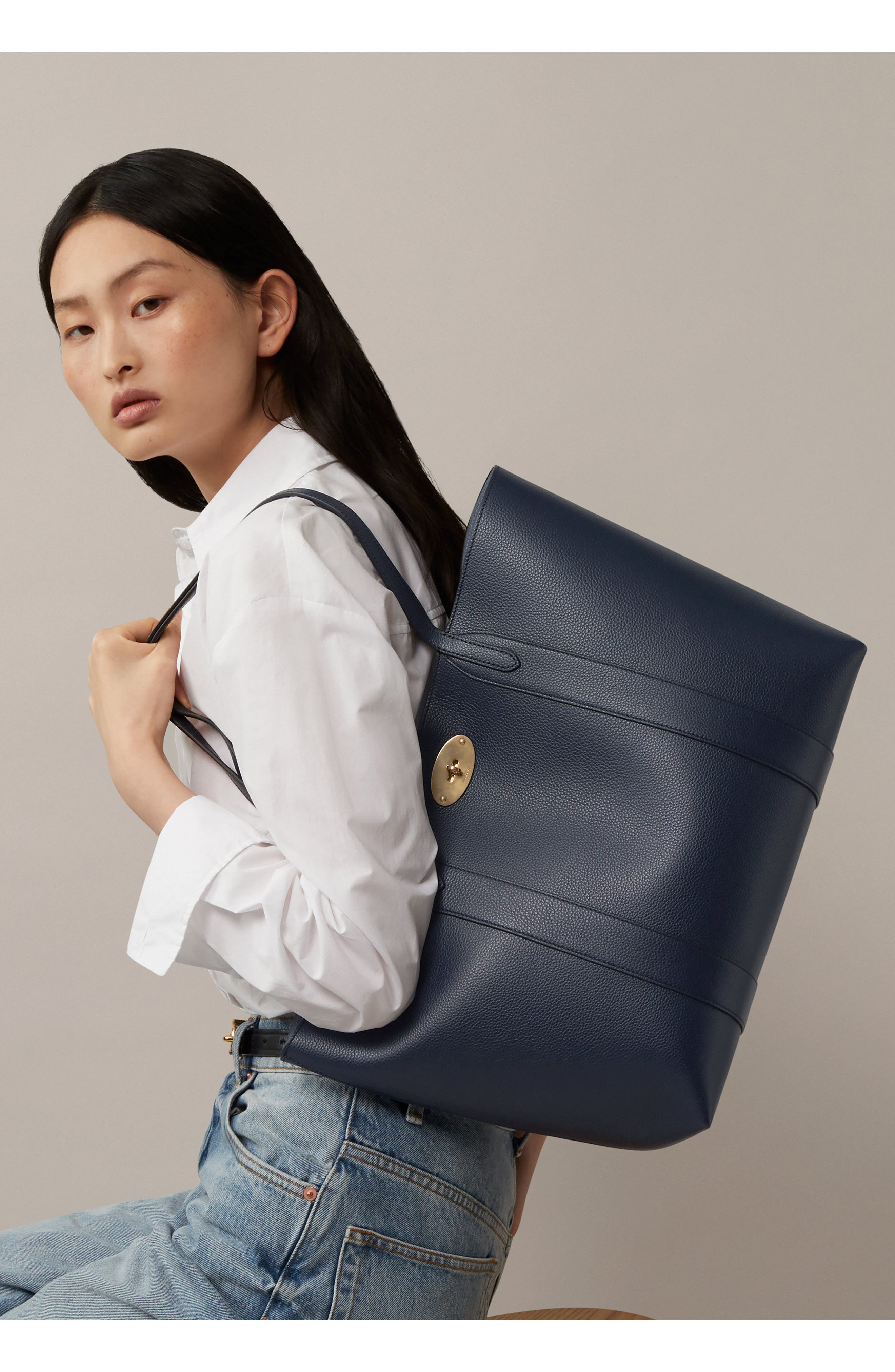 Bayswater Leather Tote, Alternate, color, NIGHT SKY/ POPLIN BLUE