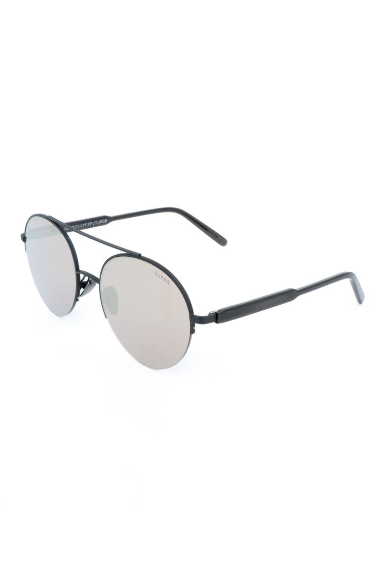 56mm Aviator Sunglasses, Alternate, color, BLACK