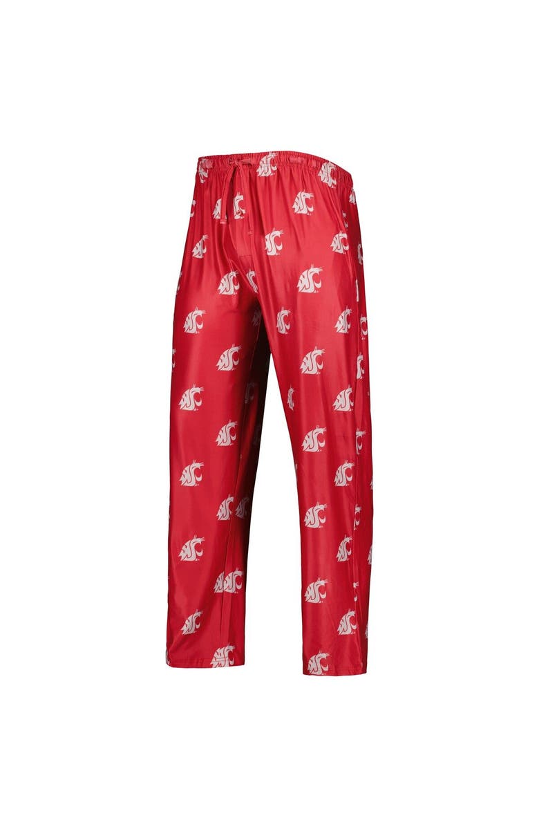 CONCEPTS SPORT Men's Concepts Sport Crimson Washington State Cougars Logo Flagship Allover Print Pants, Alternate, color,