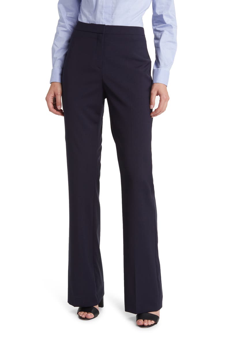 Tuleah Wool Flare Pants, Main, color, DK BU