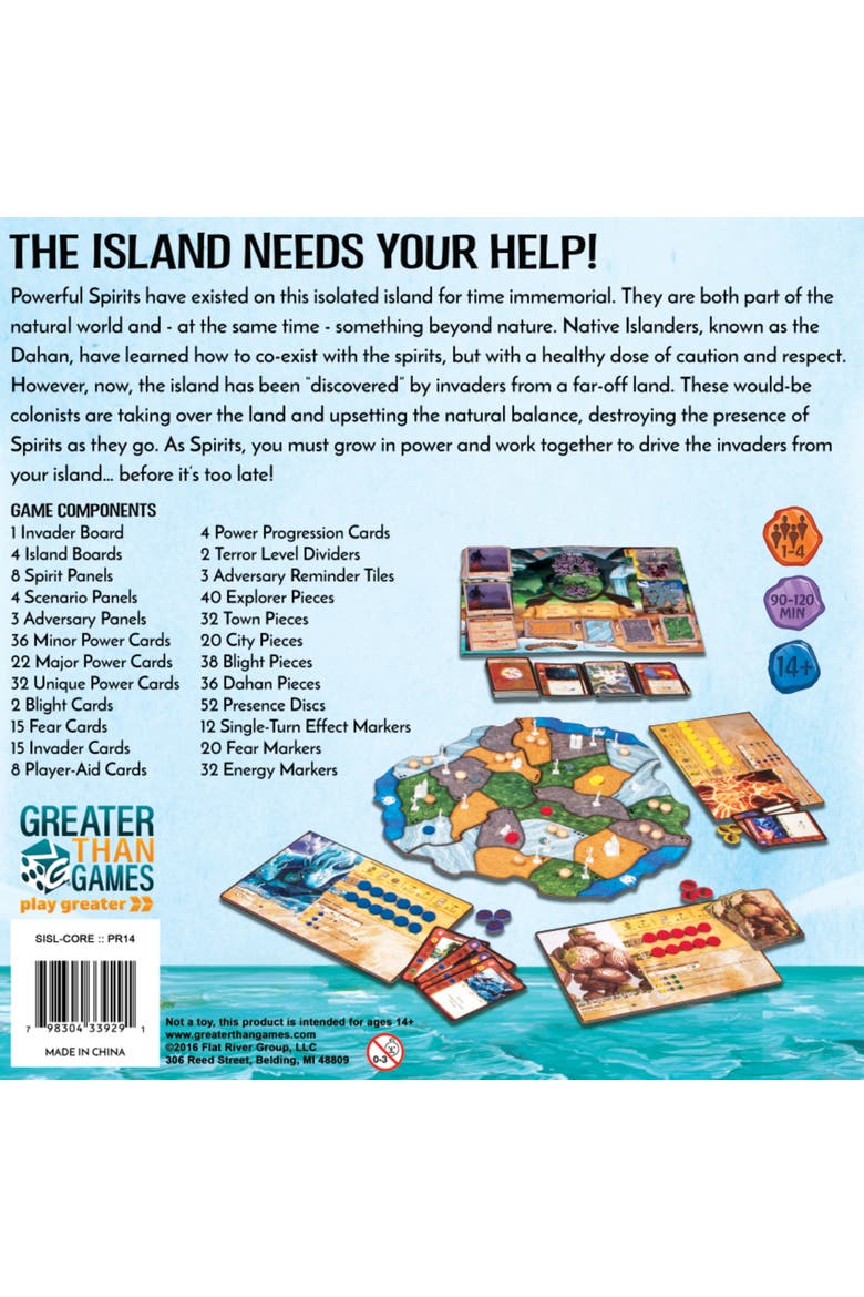 Spirit Island Core Board Game, 1-4 Players, Alternate, color, Multicolored