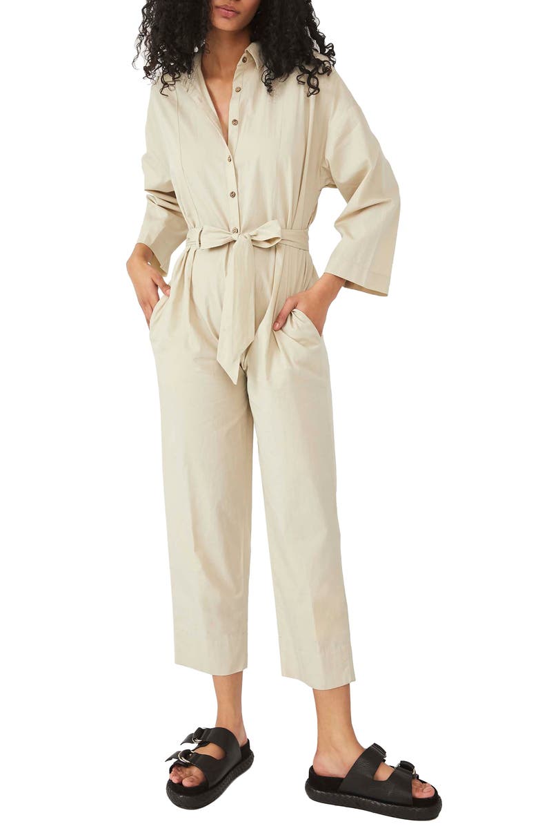 Free People free-est Cameron Tie Waist Jumpsuit, Main, color, 