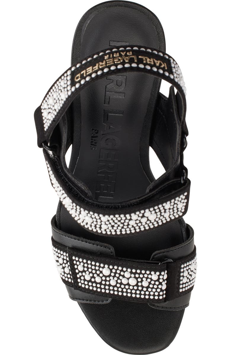 KARL LAGERFELD PARIS Alessia Faux Pearl Platform Sandal, Alternate, color,