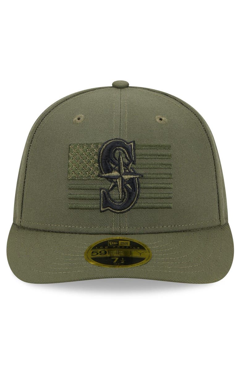 New Era Men's New Era Green Seattle Mariners 2023 Armed Forces Day Low Profile 59FIFTY Fitted Hat, Alternate, color,