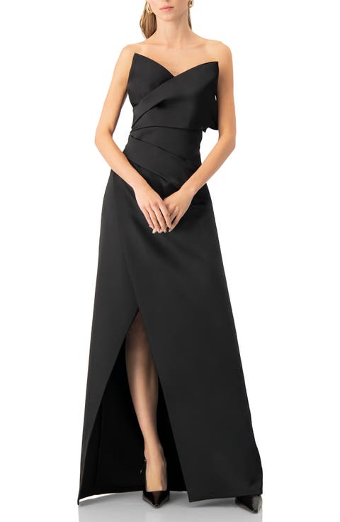 Strapless Gown With Front Leg Opening