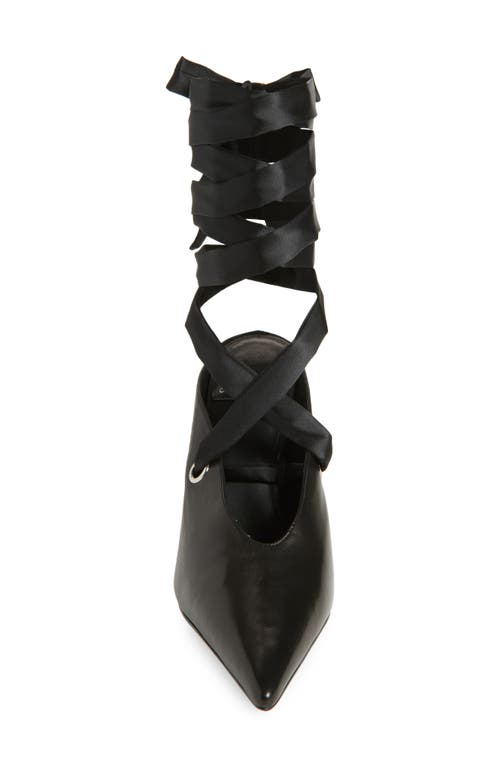 Jeffrey Campbell Grateau Ankle Wrap Mule In Black
