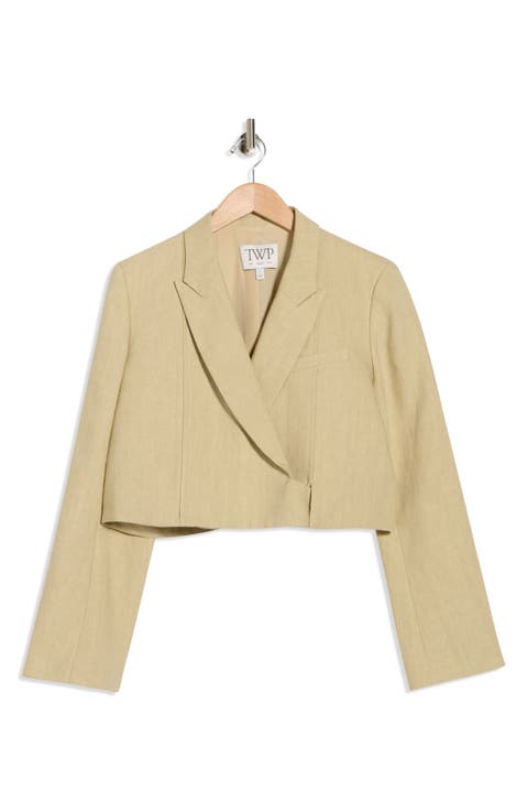 Hunter Cropped Linen Blazer