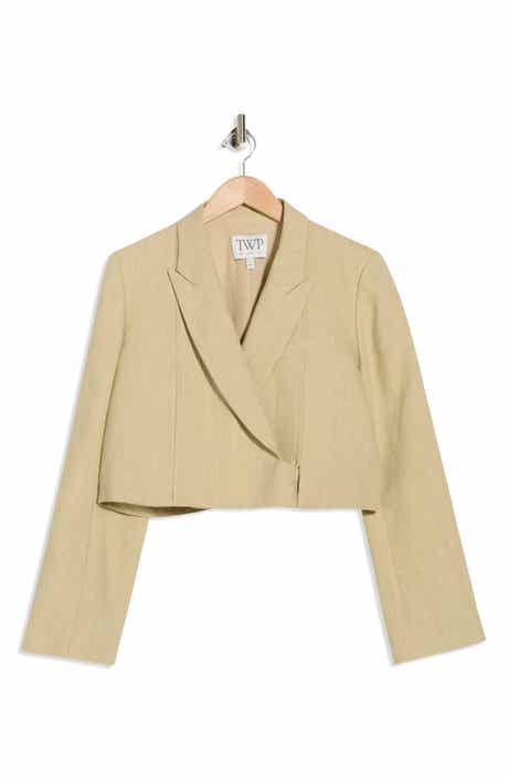 TWP Hunter Cropped Linen Blazer