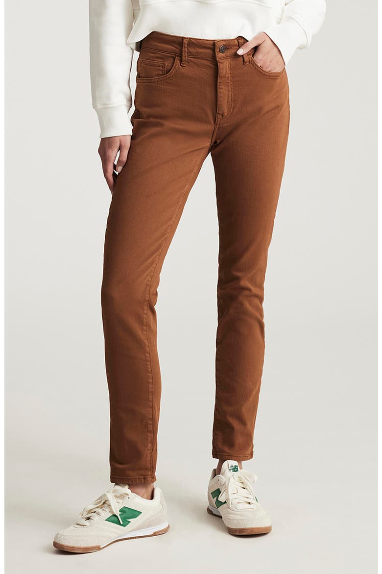Kathleen Mid Rise Slim Boyfriend Jeans, Main, color, CAMEL FLEX BLUE