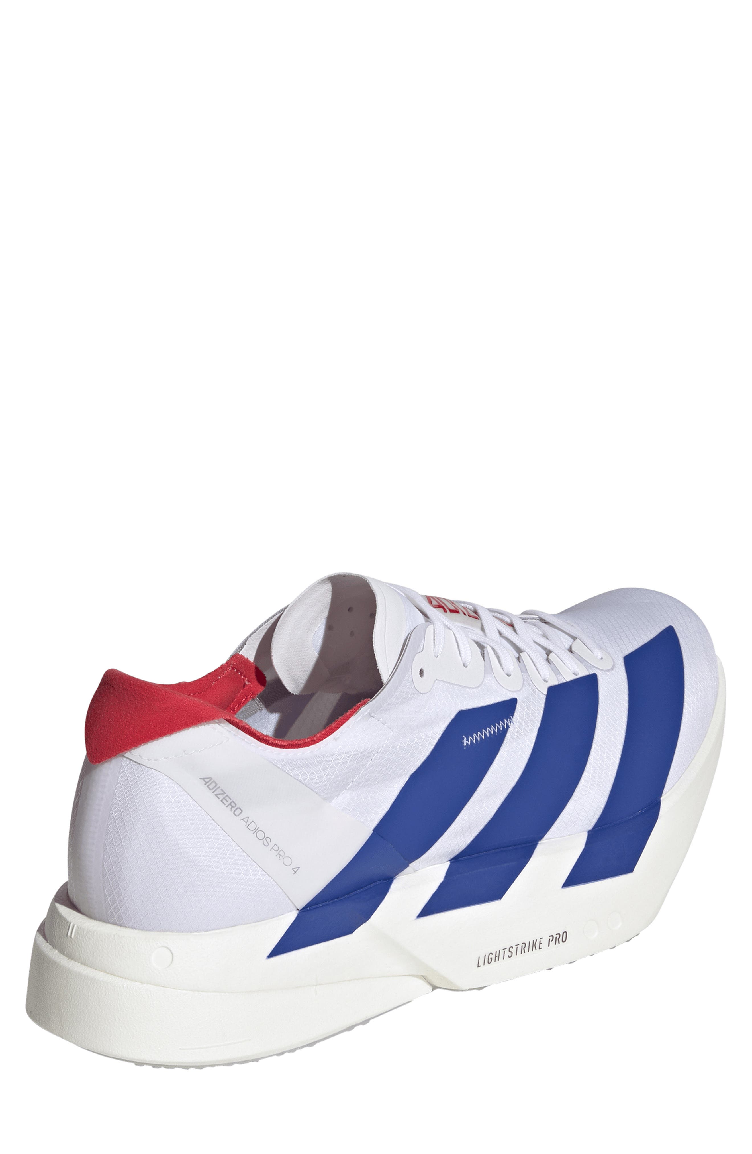 Y-3 Adios 9 Pro 4 Running Sneaker, Alternate, color, White/ Team Royal Blue