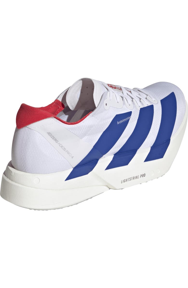 Y-3 Adios 9 Pro 4 Running Sneaker, Alternate, color, White/ Team Royal Blue