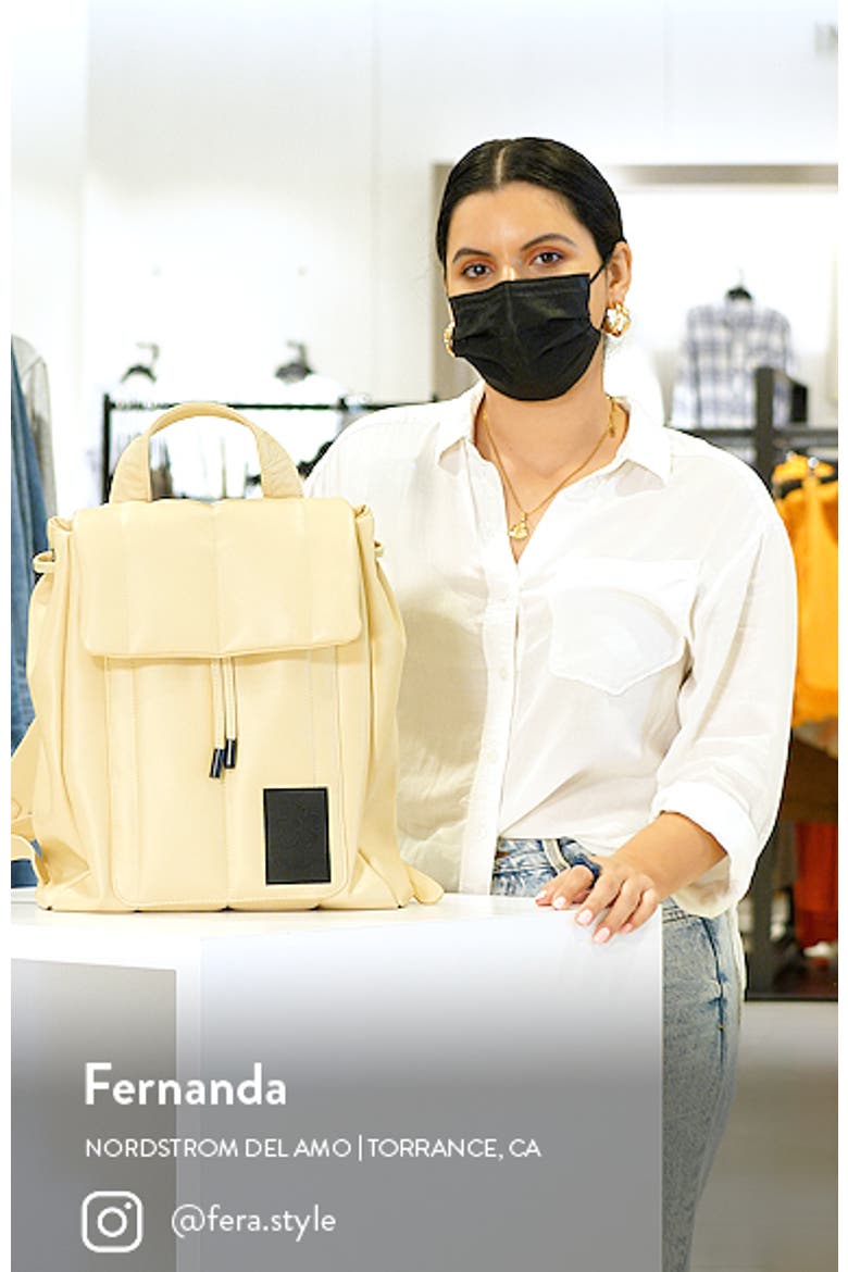 Janiey Faux Leather Quilted Backpack video